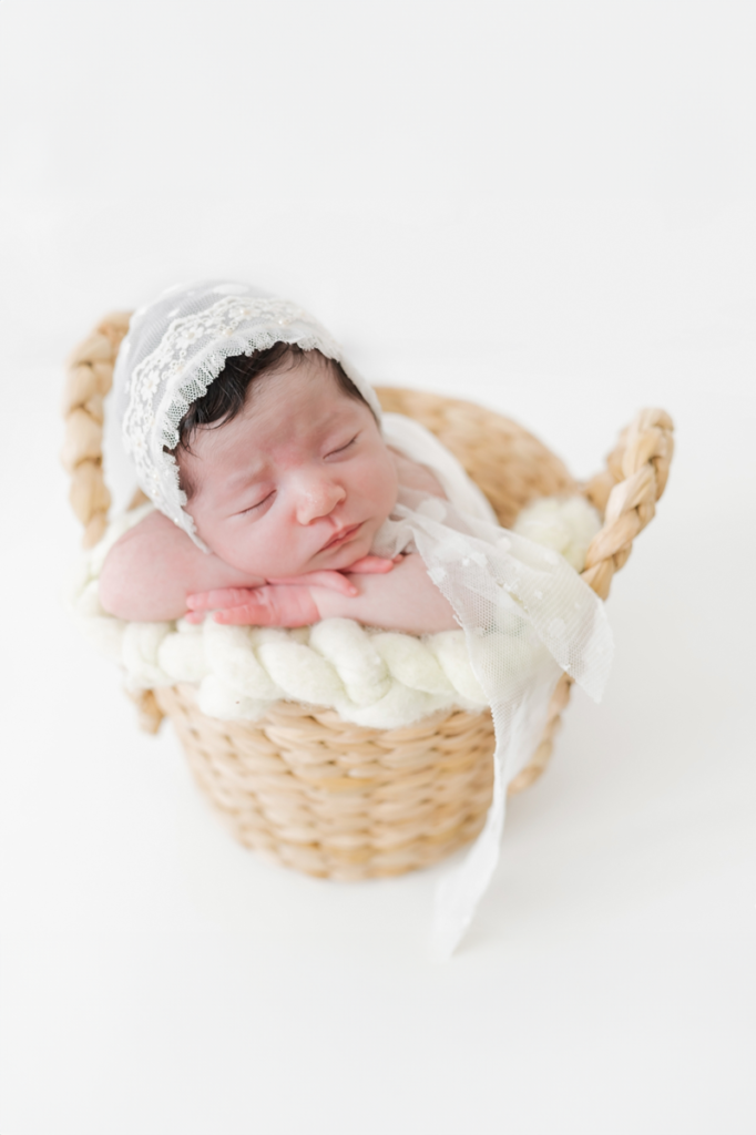 ensaio newborn no cestinho